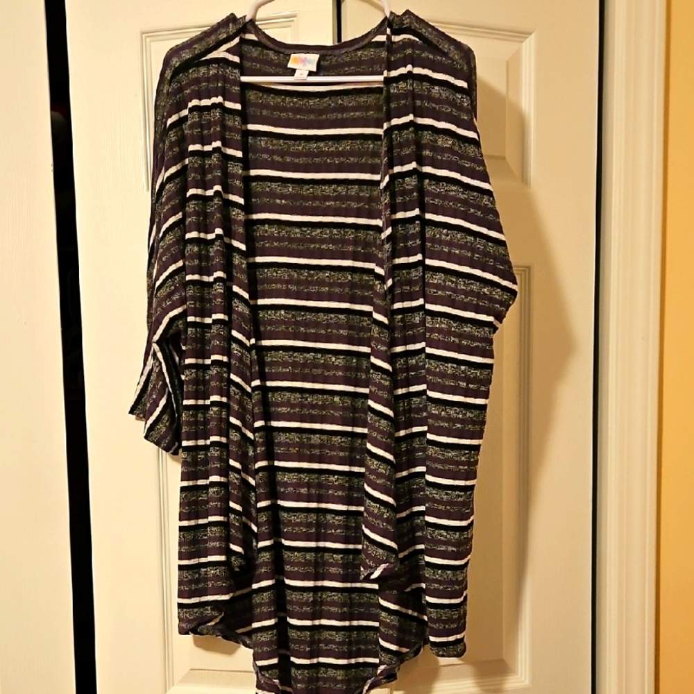 Striped Open Front Cardigan LLR Lindsay